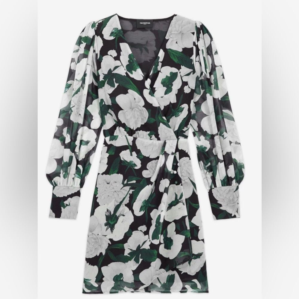 The Kooples SHORT PRINTED Floral DRESS NWT Size 2= Size M=US 6
